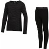 Zulu Merino 240 Long detský funkčný set čierna