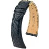 Čierny kožený remienok Hirsch Regent M 04107159-1 (Aligátorí koža) 20 mm
