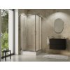 BESCO Modern Chrom sprchový kút 90x90x190 cm,rohový vstup,posuvné dvere,sklo Číre/Chróm