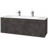 Dreja Umývadlová skrinka ASTON SZZ 120 - D16 Tmavý betón / Úchytka T06 / D16 Tmavý betón