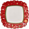 Villeroy & Boch Červený hranatý plytký tanier 28,5 cm Toy's Delig.