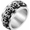 Nefertitis Pánsky oceľový prsteň Lebky NF55310 - 62 mm (US 11)