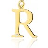 Blink-Blink Zlatý prívesok písmeno R s diamantom 4701ZrB