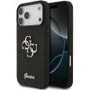 Guess PU Fixed Glitter 4G Metal Logo zadný kryt pre iPhone 17 Pro Max Black