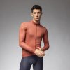 ALÉ Cyklistický dres s dlhým rukávom zimný - PR-E FOLLOW ME 2.0 - hnedá XS