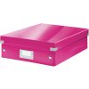 LEITZ Organizačný box Click&Store, veľkosť M, ružová