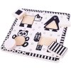 Bigjigs Toys Dřevěné vkládací puzzle černobílé tvary