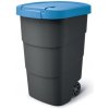 Popelnice Prosperplast Wheeler 95 l antracit s modrým víkem
