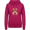 AWDis Hoodie Mikina - Dizajn Pivný Viking - Zvodná ružová - S - Dámske