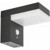 RABALUX 77009 Zrebar solárne nástenné svietidlo LED 6W/450lm 4000K IP44 čierna, biela, súmrakový a pohybový senzor
