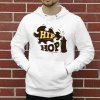 Pánska mikina s potlačou HIP-HOP Biela S