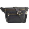 Beck´s Bum Bag Black Full Croco Classic Leather - kožená ľadvinka