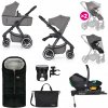 PETITEMARS PETITE&MARS Kočík kombinovaný ICON 2v1 Dove Grey XXL AIR + Core Pro i-Size Black Grey + Báza