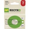 GP ReCyko HR03 (AAA) 950mAh 6ks B2511V - Nabíjacia batéria