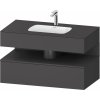 Duravit Qatego umývadlo so skrinkou 100 cm grafitová QA4786049490010