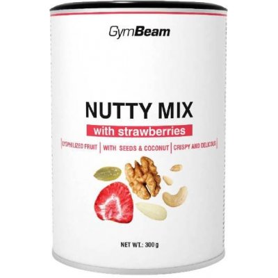 GymBeam Nutty Mix s jahodami 300 g