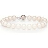 Perlový náramek 7,5 AA Rhodiované striebro (925) 19 cm Biela