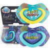 Canpol Babies 2 ks symetrických silikon cumlíkov Neon Love Baby modrá