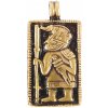 Battle Merchant Mosazný vendelský amulet s motivem bojovníka z Ölandu