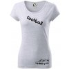 FOOTBALL nápis šikmo - Dámske tričko Pure - 3XL ( Svetlosivý melír )