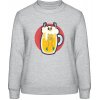 AWDis Sweat Mikina - Dizajn - Smrtka v Pive - Šedivá sivá - 5XL - Dámske