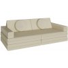 tectake 405171 pohovka na hranie lilly, 8-dielna,s funkciou spania - 120 cm, béžová