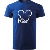 T-ričko King Mickey pánske tričko Farba trička: Tmavosivá, Farba potlače: Čierna, Veľkosť: XS