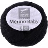 Pletacia priadza Mérino baby wool 012 čierna