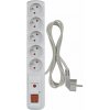 EMOS SK s.r.o. Prepäťová ochrana – 5 zásuviek 1,5m, sivá - P53873