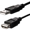 Logo Economy USB predlžovačka (2.0), USB A samec - USB A samica, 1.8m, černý