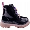 Zateplené detské členkové topánky čierne MISSE 6582 veľ. 27