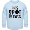 AWDis Detská Mikina - Nápis - This SPOT is Take - Nebeská modrá - 7 - 8 Rokov - Detské