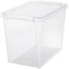 SmartStore Úložný box s bielymi klipmi Classic 61 l