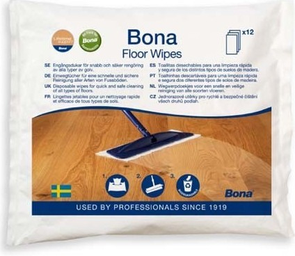 BONA Floor wipes vlhčené utierky pre rýchle čistenie 12 ks od 6,5 € -  Heureka.sk