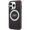 AppleMix Kryt AUDI pre Apple iPhone 15 Pro - Podpora MagSafe - Plast / guma - Karbónový vzor - Čierny