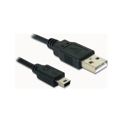 Delock kábel USB 2.0 A-samec > USB mini-B 5-pin samec pravouhlý, 0,7 metra