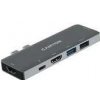 Canyon DS-5, 7v1 hub pre MacBook, USB-C Power delivery, 1xUSB 3.0, 1xUSB 2.0, 2xHDMI, TF a SD reader (CNS-TDS05B)