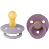 BIBS Colour cumlíky z prírodného kaučuku 2ks - veľkosť 1 (Fossil Grey / Mauve)