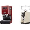Gaggia New Classic E24, red + Eureka Mignon Specialita, CR cream