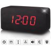 Jenifer BLK-DIG2 Budík drevený digitálna, čierny