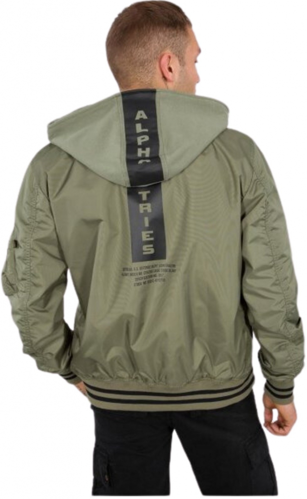 Alpha Industries MA-1 TT Hood Defense bunda pánska olive zelená