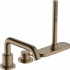Hansgrohe Tecturis S - 3-otvorová batéria na okraj vane, kartáčovaný bronz 73447140
