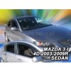 Deflektory na Mazda 3 sedan, 4-dverová (+zadné), r.v.: 2003 - 2009