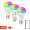 LED žiarovka IMMAX NEO Smart sada 3x žiarovka LED E27 11W RGB+CCT farebná a biela, stmievateľná, Zigbee 3.0 (07743C)