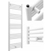 Vodný kúpeľňový radiátor Granitan 609 W 500 x 1400 mm biely