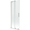 Mexen Velar L vaňová zástena 2-krídlová posuvná 75 x 150 cm, transparentná, brúsený nikel - 896-075-003-01-97
