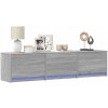 VidaXL TV skrinka s LED, sivý dub sonoma, 165x34x40 cm