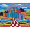 ZUTY Maľovanie podľa čísel - FAREBNÝ DOM (JONNA JAMES) Rámovanie: vypnuté plátno na rám, Rozmer: 40x50 cm