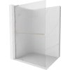 Mexen Kioto+ L, sprchová zástena Walk-In s poličkou a vešiakom 90 x 200 cm, 8mm sklo s rebrovým vzorom, brúsená oceľ profil, 800-090-123-97-09