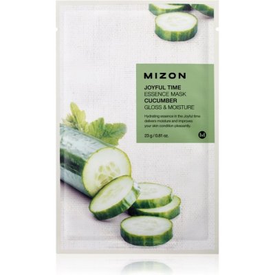 Mizon Joyful Time Cucumber plátenná maska s rozjasňujúcim a hydratačným účinkom 23 g